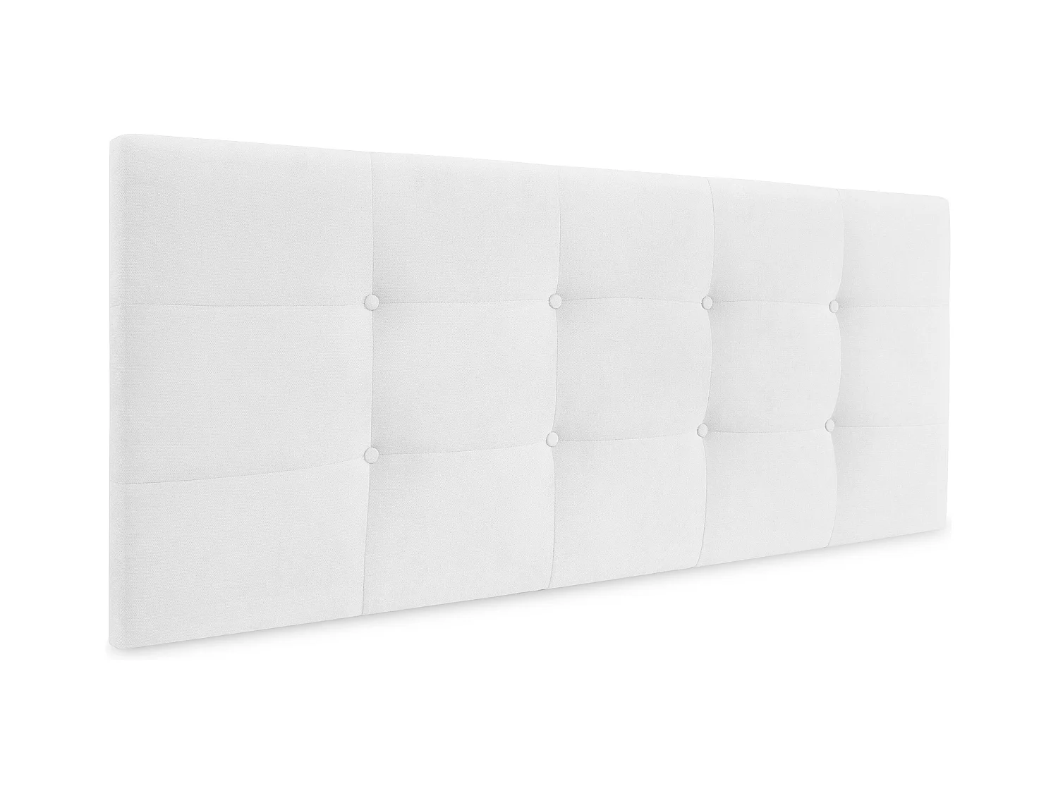DHOME Tête de lit en tissu Aqualine Capitoné 135x60cm Lits 120/135 - Blanc