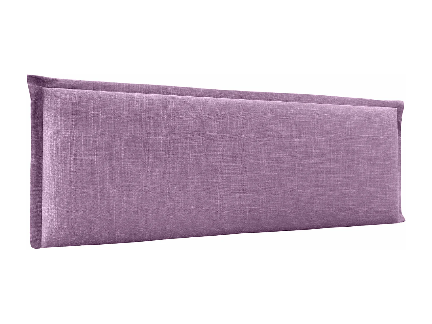 DHOME Tête de lit en lin naturel uni avec passepoils 145x50cm Lits 135/140 - Lilas