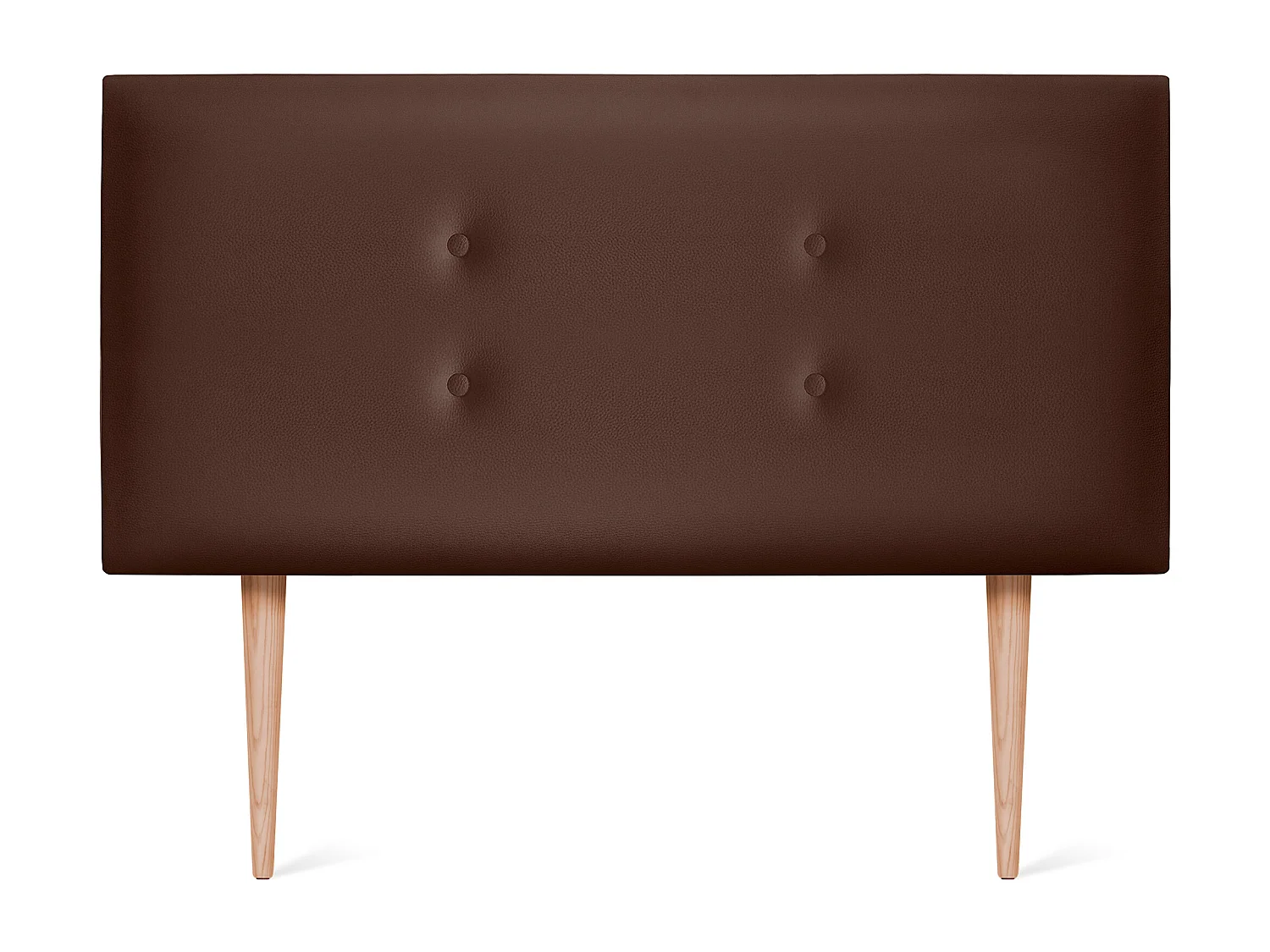 DHOME Testiera in de Similpelle con 2 file di Bottoni 90x105cm Con le gambe Letti 80/90 - Cioccolato