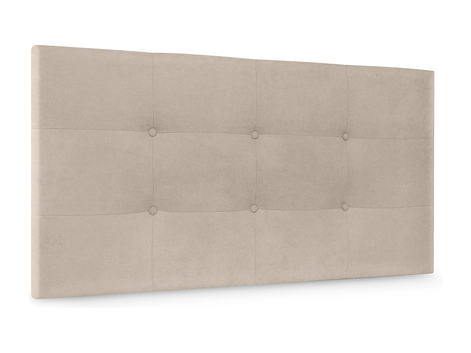 DHOME Tête de Lit en Tissu Aqualine Capitonné 110x60cm Lit 105 - Beige
