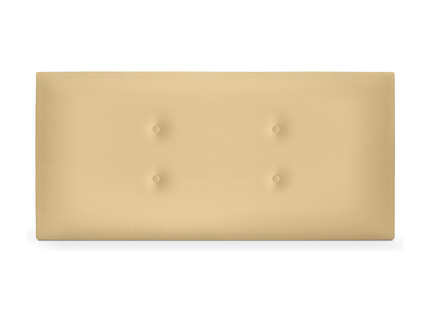 DHOME Cabeceira de  Couro sintético con 2 Fileiras de botões 110x50cm Camas 105 - Baunilha