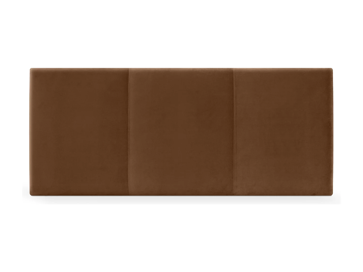 DHOME Tête de lit en velours lisse avec trois panneaux 160x50cm Lits 150/160 - Marron