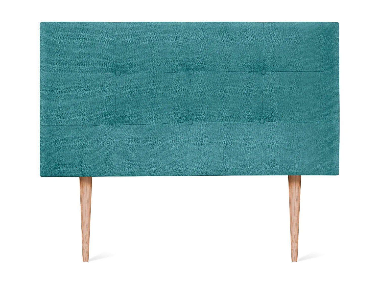 DHOME Hoofdeinde van Aqualine-stof capitonné tot op de vloer 105x120cm Bedden 105 - Wit