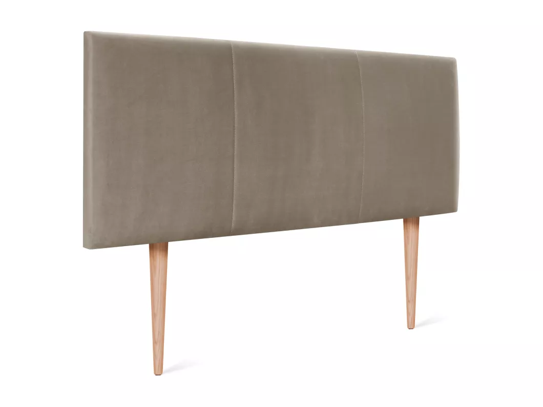 Kauf Unique DHOME Kopfteil aus glattem Samt mit drei Paneelen 90x105cm Mit Beinen Betten 80/90 - Beige