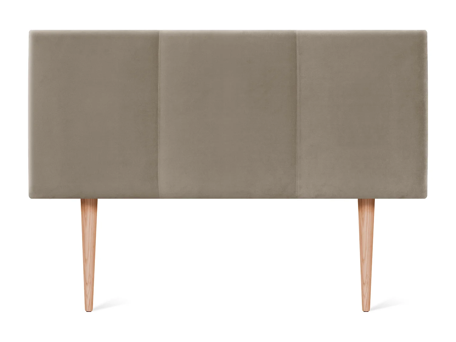 DHOME Kopfteil aus glattem Samt mit drei Paneelen 90x105cm Mit Beinen Betten 80/90 - Beige
