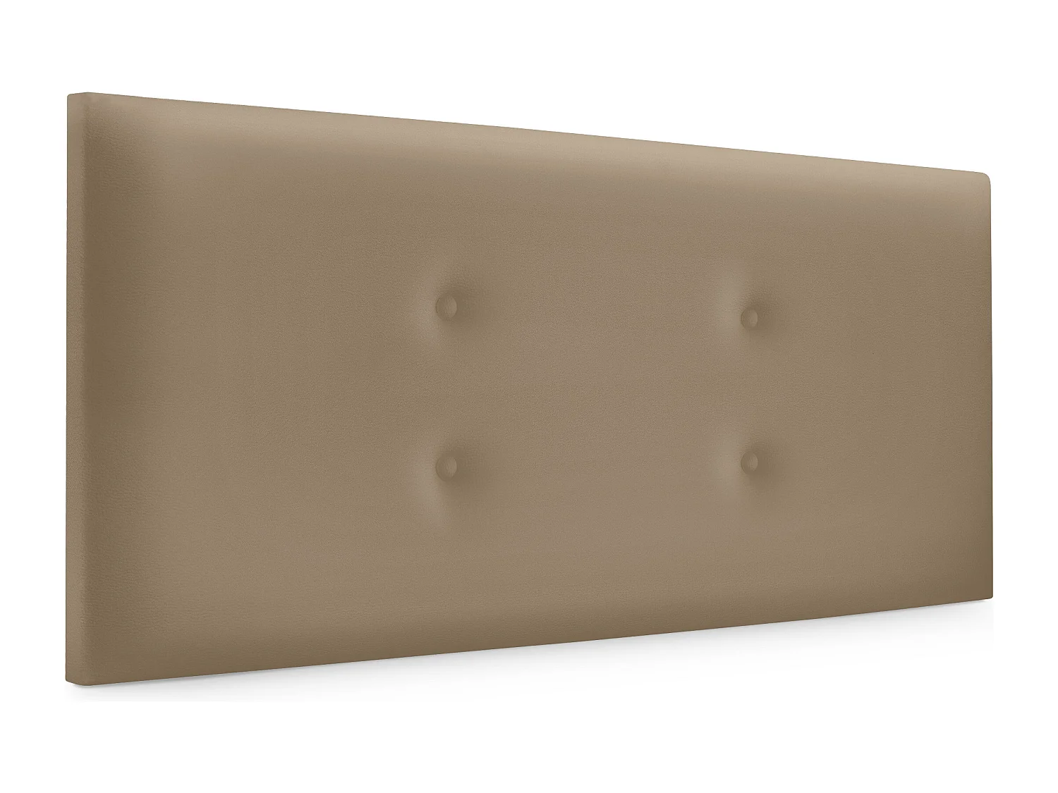 DHOME Cabeceira de  Couro sintético con 2 Fileiras de botões 90x50cm Camas 80/90 - Castanho claro