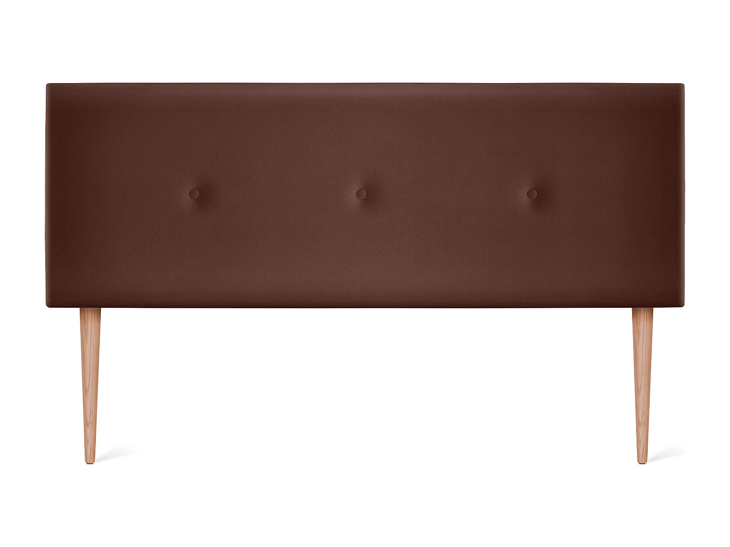 DHOME Testiera in de Similpelle Liscia con bottoni 160x105cm Con le gambe Letti 150/160 - Cioccolato