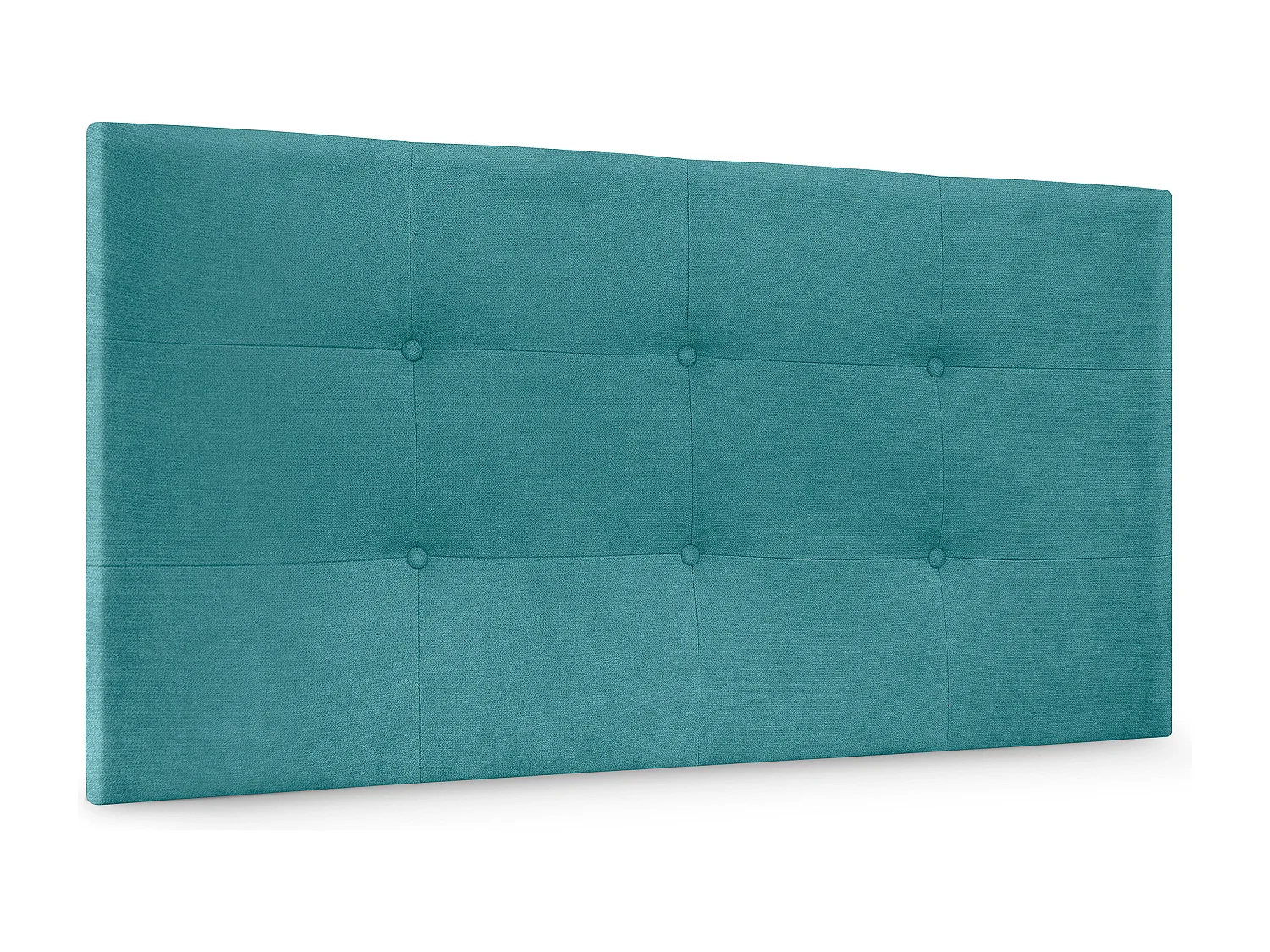 DHOME Tête de Lit en Tissu Aqualine Capitonné 95x60cm Lit 90 - Turquoise