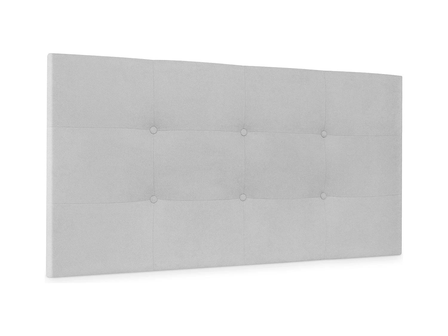 DHOME Tête de Lit en Tissu Aqualine Capitonné 110x60cm Lit 105 - Gris Perle