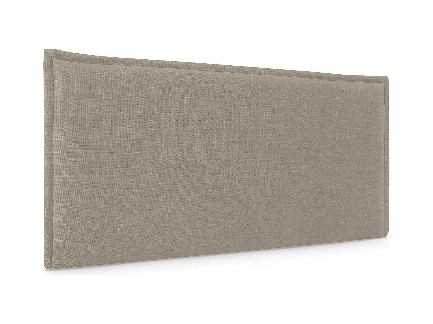 DHOME Tête de lit en lin naturel lisse avec garniture 105x50cm Lits 105 - Terre