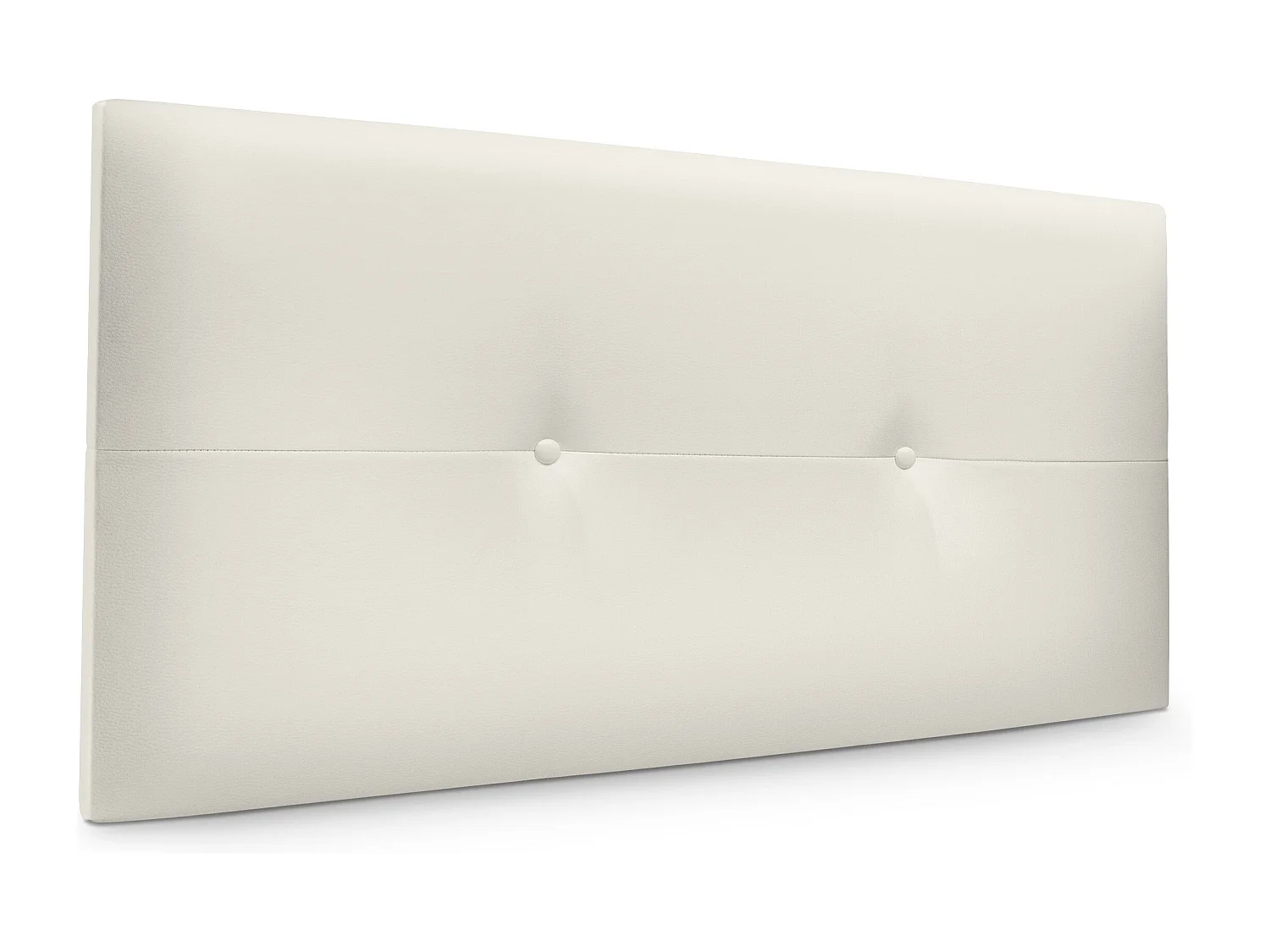 DHOME Cabecero de Polipiel con Botones 95x50cm Camas 90 - Blanco Hueso