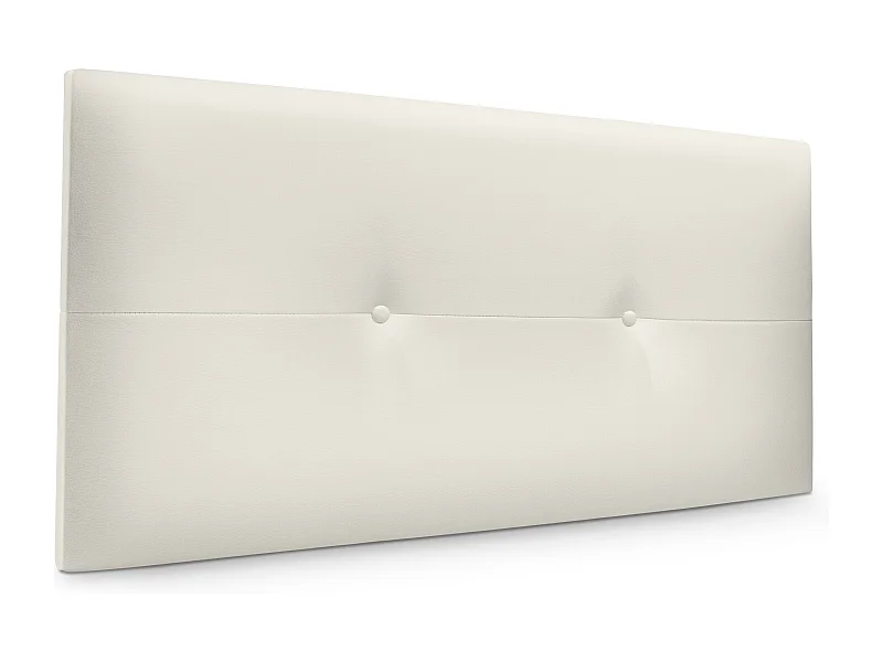 DHOME Testiera in de Similpelle con bottoni 95x50cm Letti 90 - Osso Bianco