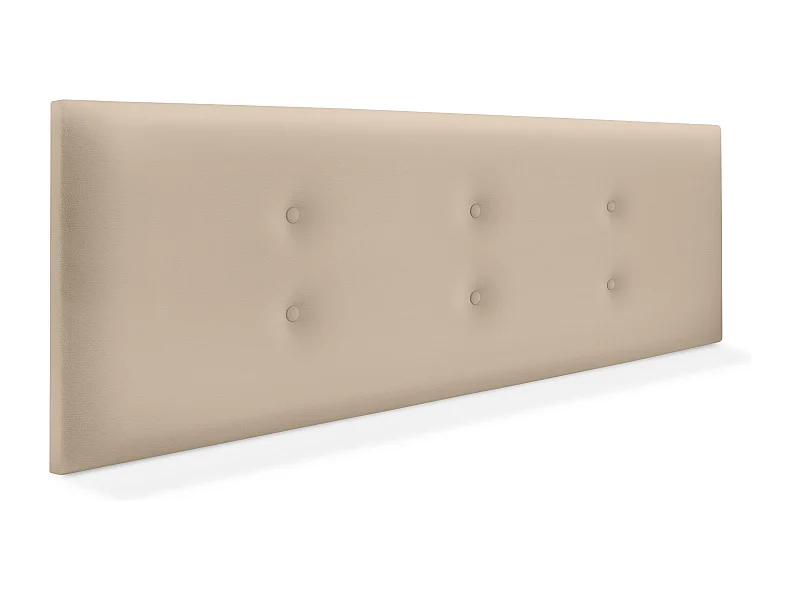 DHOME Testiera in de Similpelle con 2 file di Bottoni 135x50cm Letti 120/135 - Beige