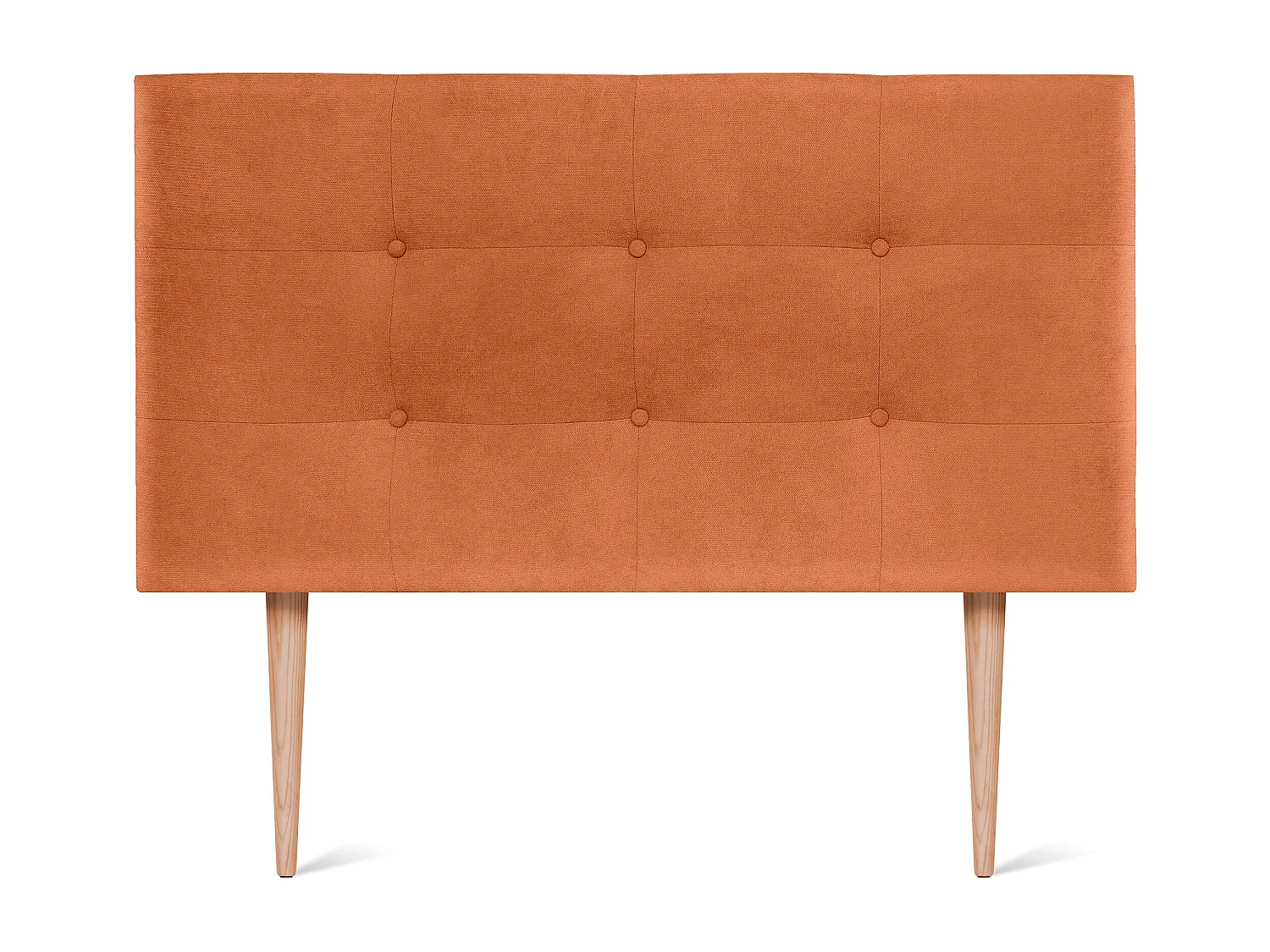 DHOME Cabeceira de  Tecido AquaLinho Capitoné 90x115cm com Pernas Camas 80/90 - Laranja