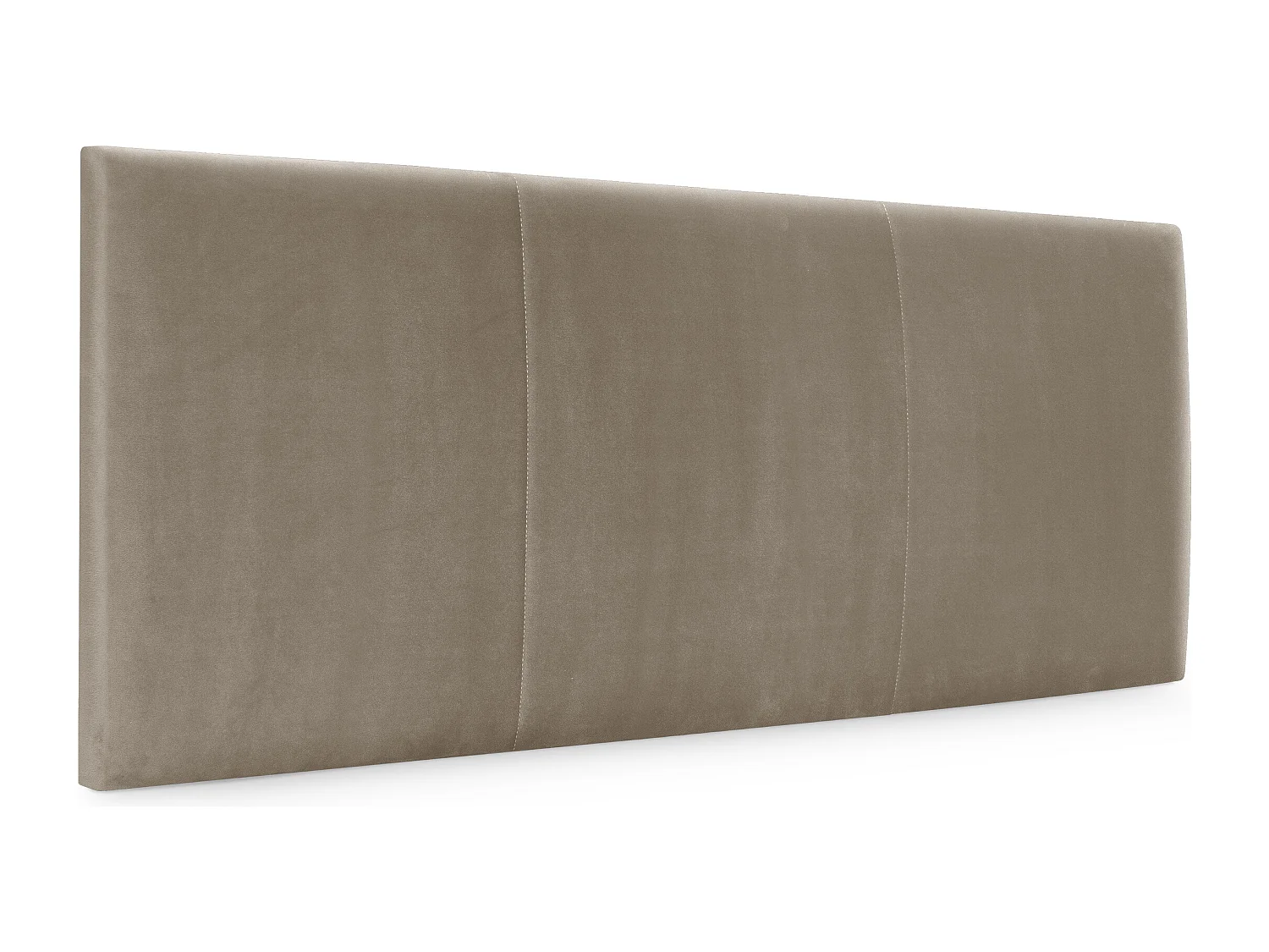 DHOME Kopfteil aus glattem Samt mit drei Paneelen 110x50cm Betten 105 - Beige