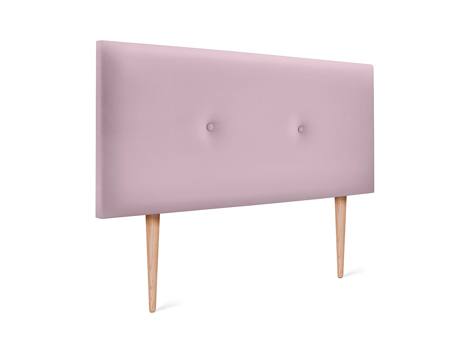 DHOME Tête de lit simili cuir lisse avec Boutons 90x105cm avec pieds Lits 80/90 - Rose
