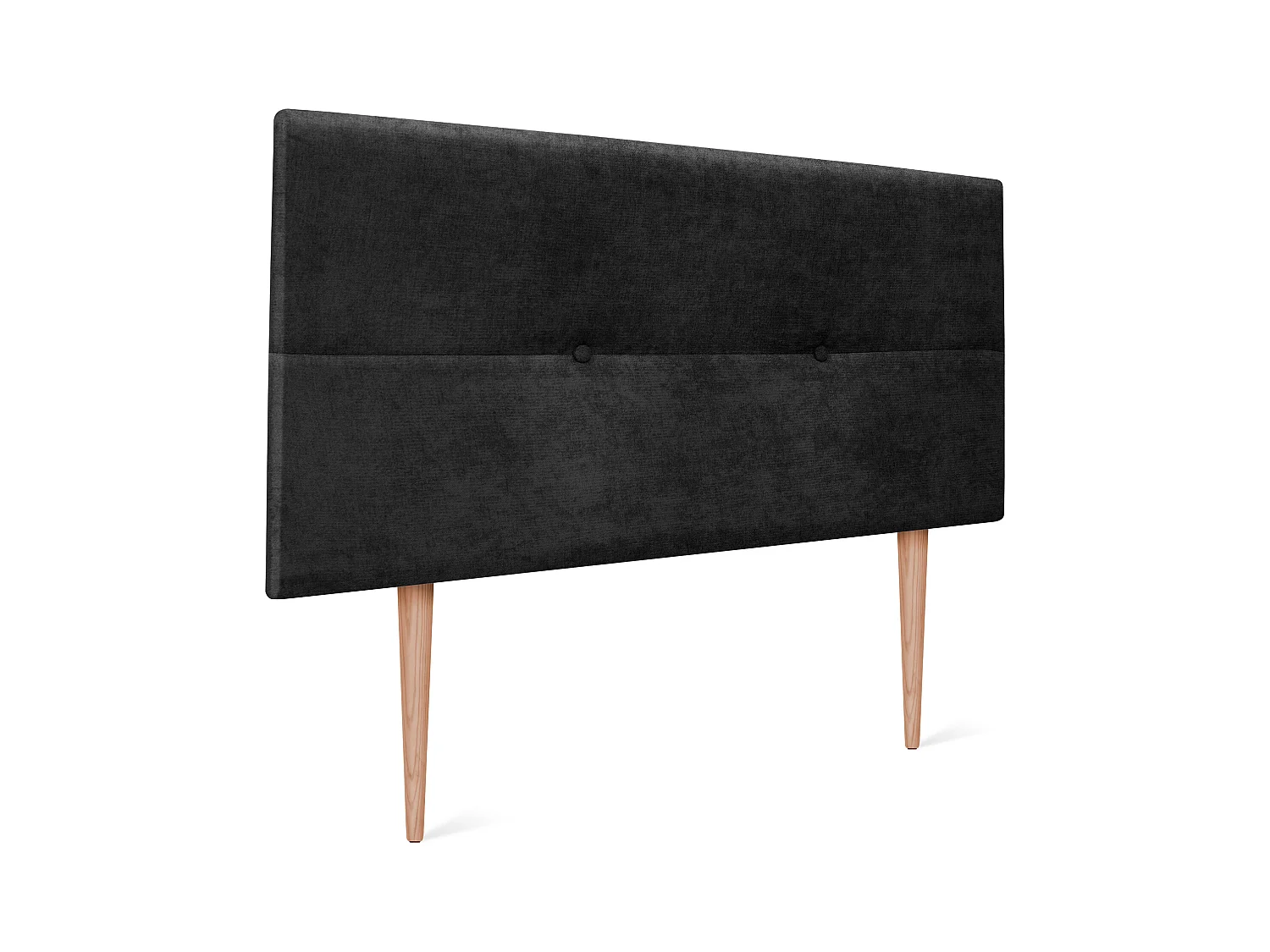 DHOME Aqualine Kopfteil aus Stoff mit Knöpfen 105x105cm Mit Beinen Betten 105 - Schwarz