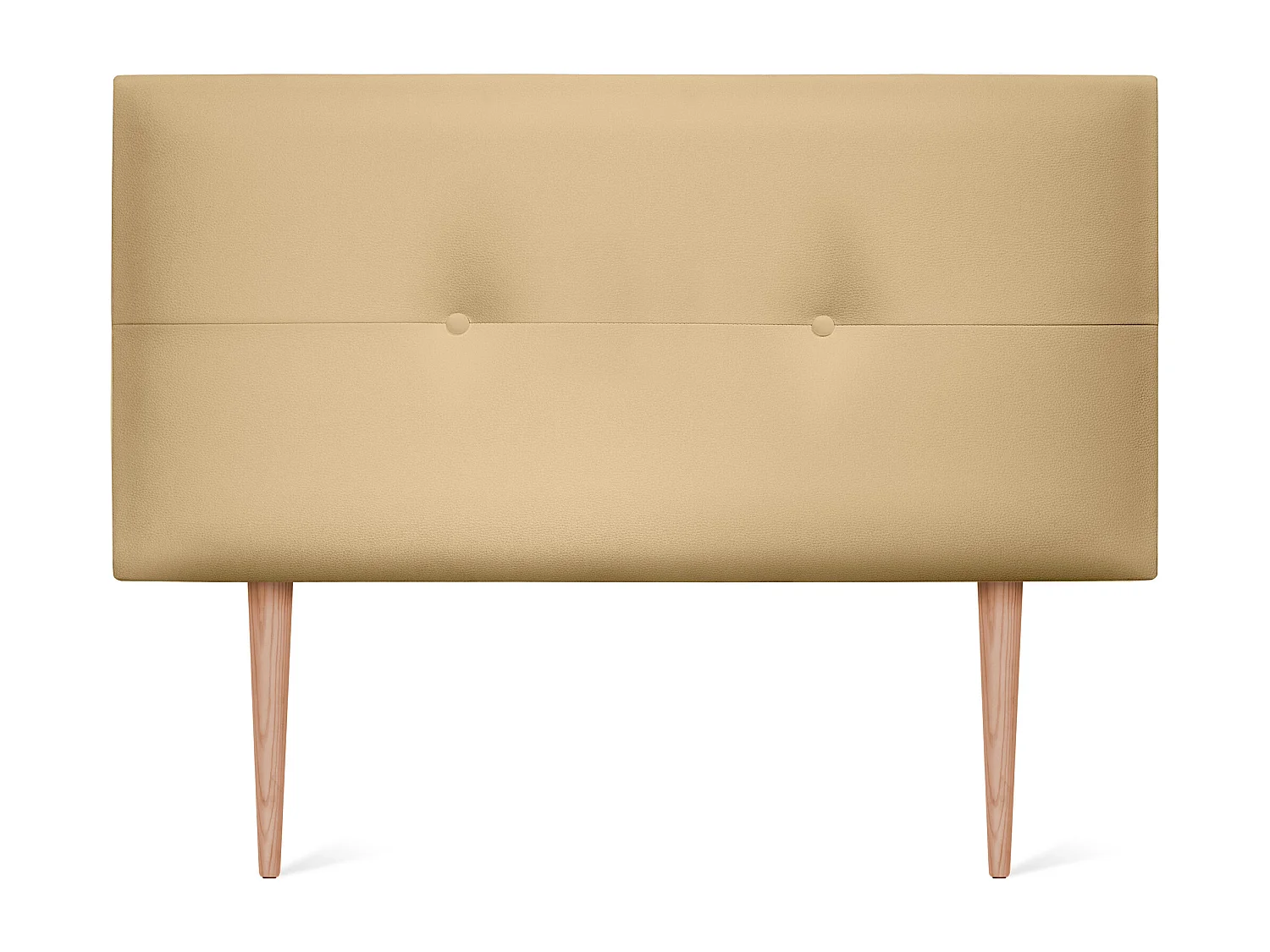 DHOME Kopfteil aus Kunstleder mit Knöpfen 90x105cm Mit Beinen Betten 80/90 - Vanille