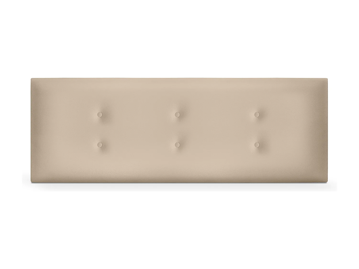 DHOME Testiera in de Similpelle con 2 file di Bottoni 160x50cm Letti 150/160 - Beige