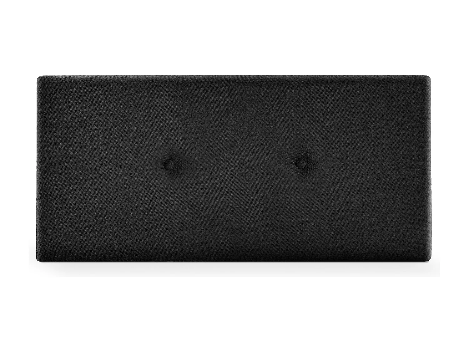 DHOME Tête de lit en tissu Aqualine lisse avec Boutons 95x50cm Lits 90 - Noir