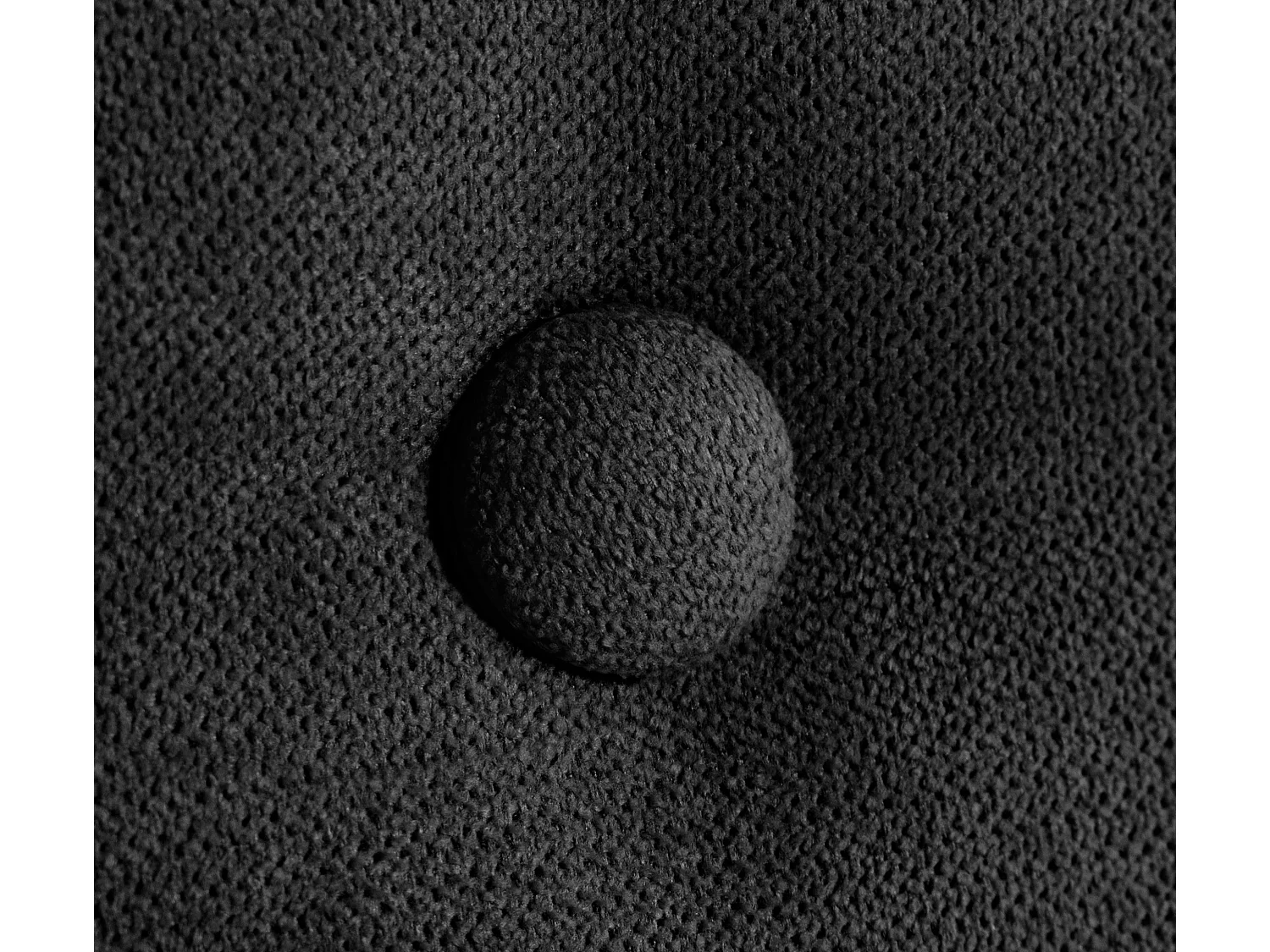 DHOME Tête de lit en tissu Aqualine lisse avec Boutons 95x50cm Lits 90 - Noir