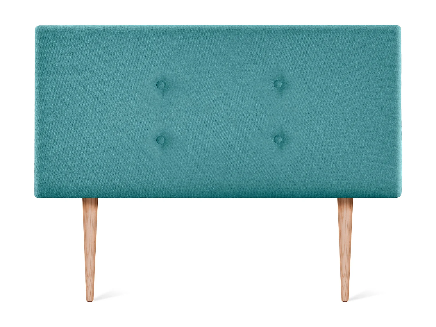 DHOME Aqualine Stoff-Kopfteil mit 2 Reihen von Knöpfen 95x105cm Mit Beinen Betten 90 - Türkis