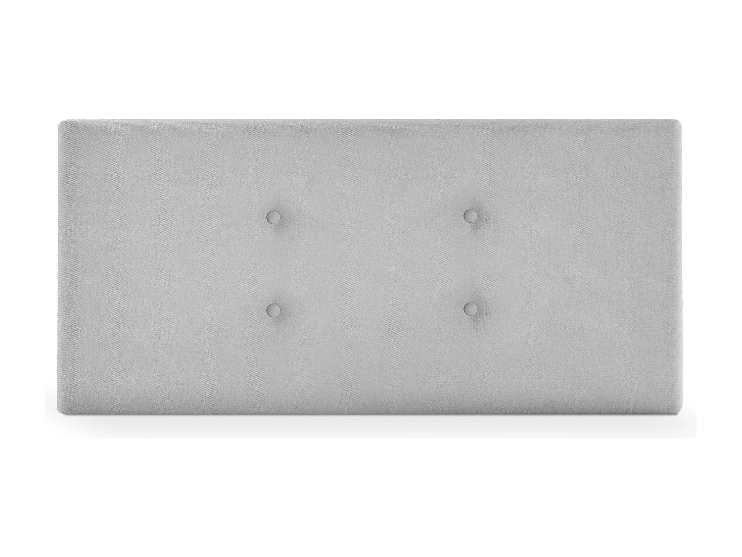 DHOME Tête de lit en tissu Aqualine avec 2 rangées de boutons 95x50cm Lits 90 - Gris perle