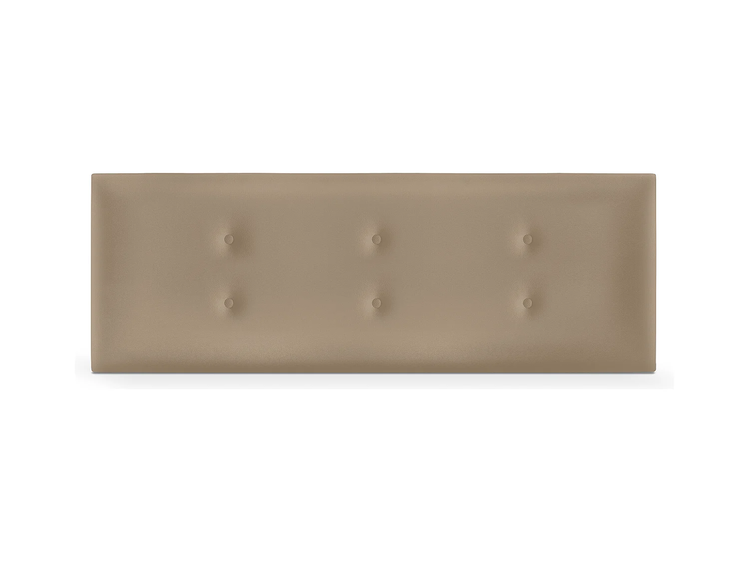 DHOME Kunstleer hoofdeinde met 2 rijen knopen 135x50cm bedden 120/135 - lichtbruin
