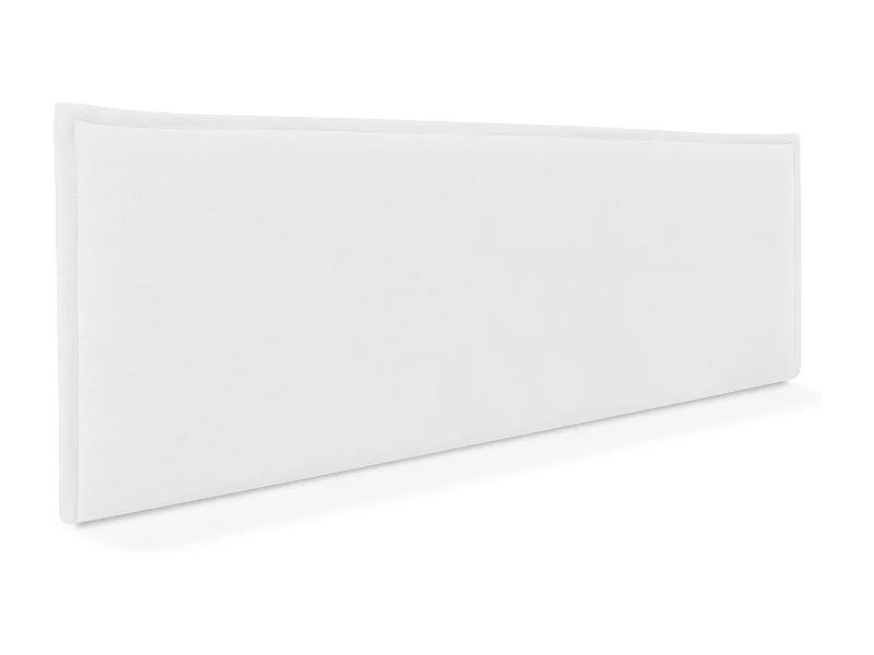 DHOME Kopfteil aus Naturleinen mit Paspelierung 145x50cm Betten 135/140 - Weiß