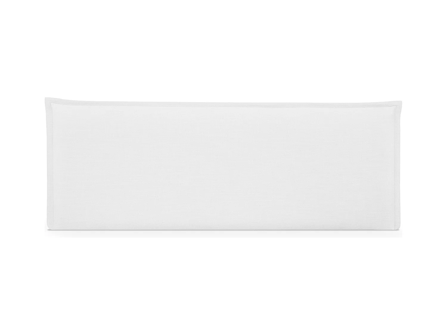 DHOME Testiera in de Lino Naturale Semplice con rifinitura 145x50cm Letti 135/140 - Bianco