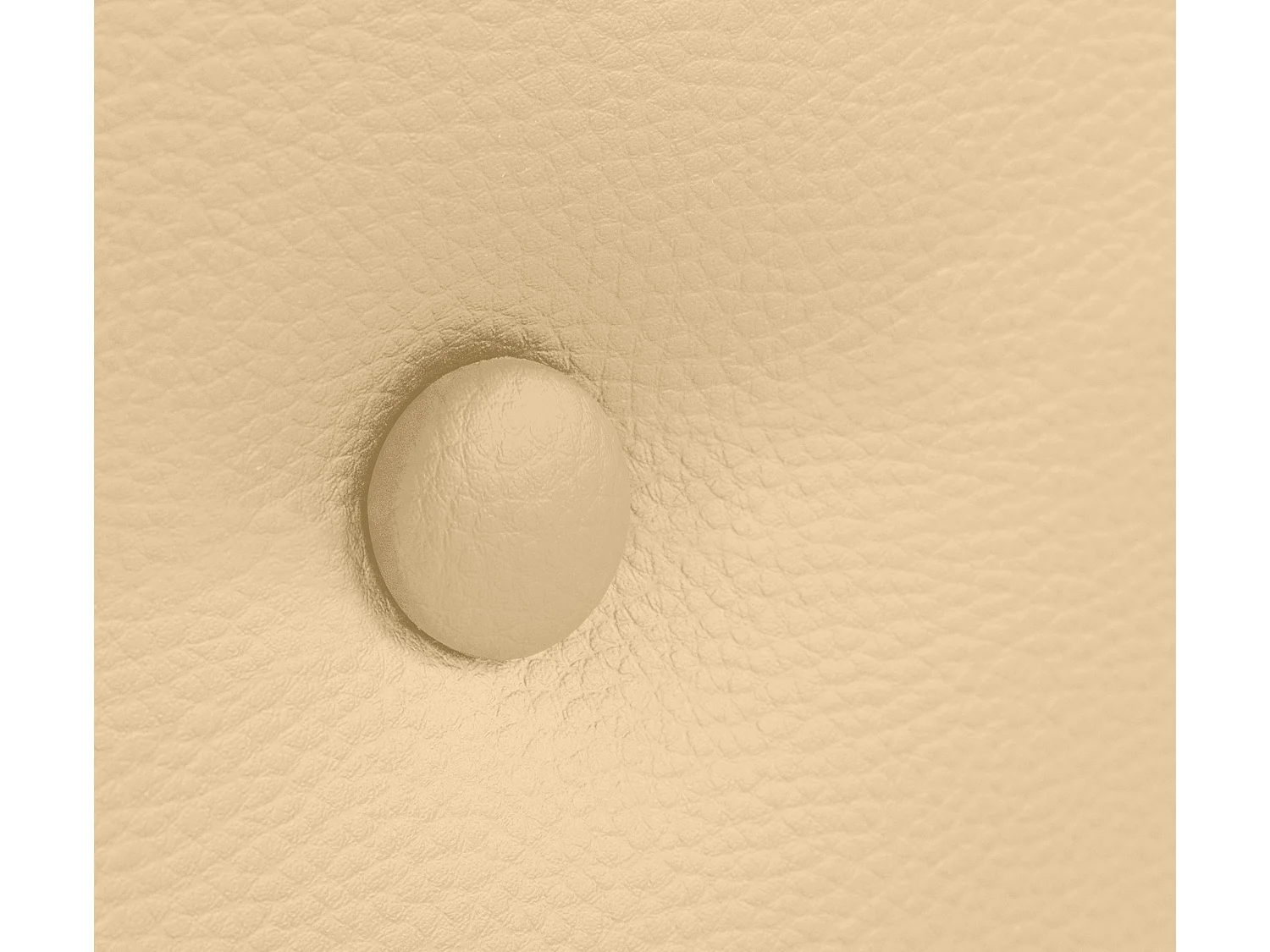 DHOME Kopfteil aus Kunstleder mit 2 Reihen Knöpfen 105x105cm Mit Beinen Betten 105 - Vanille