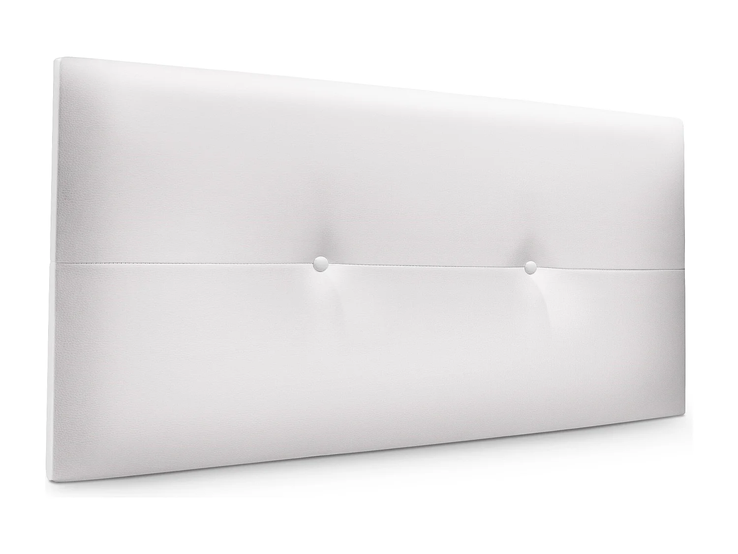 DHOME Testiera in de Similpelle con bottoni 110x50cm Letti 105 - Bianco