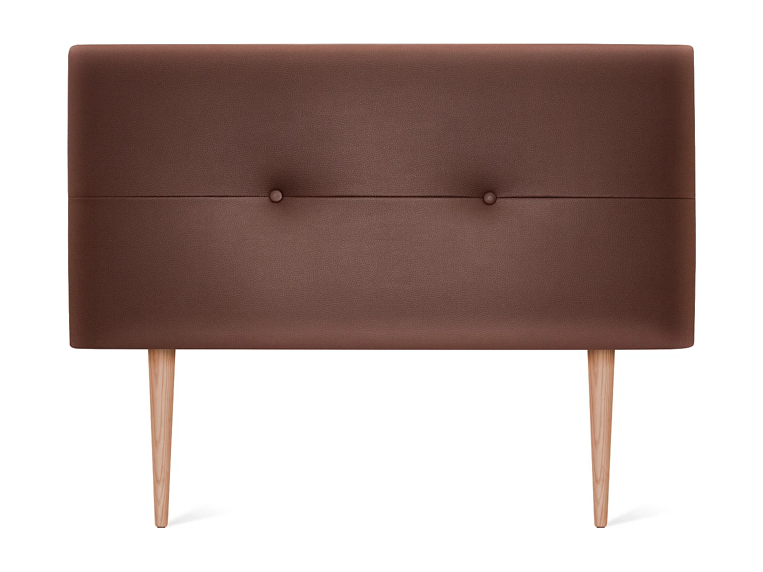 DHOME Testiera in de Similpelle con bottoni 95x105cm Con le gambe Letti 90 - Cioccolato