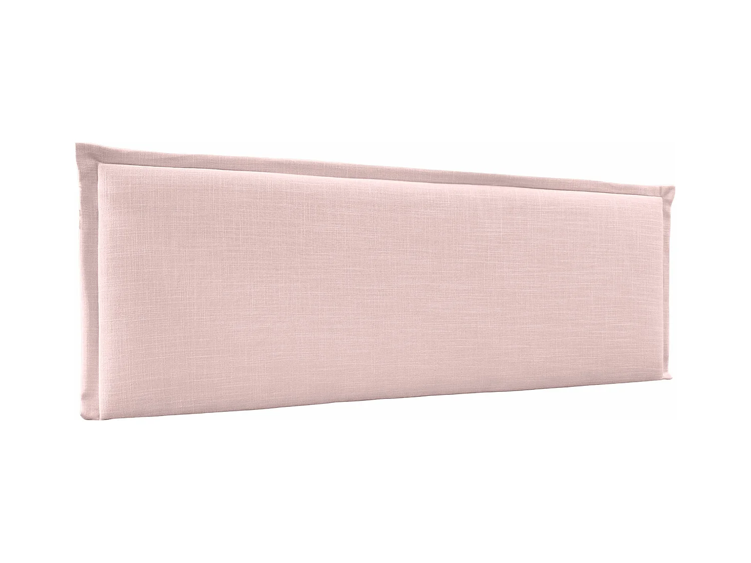 DHOME Tête de lit en lin naturel uni avec passepoils 160x50cm Lits 150/160 - Rose Pâle
