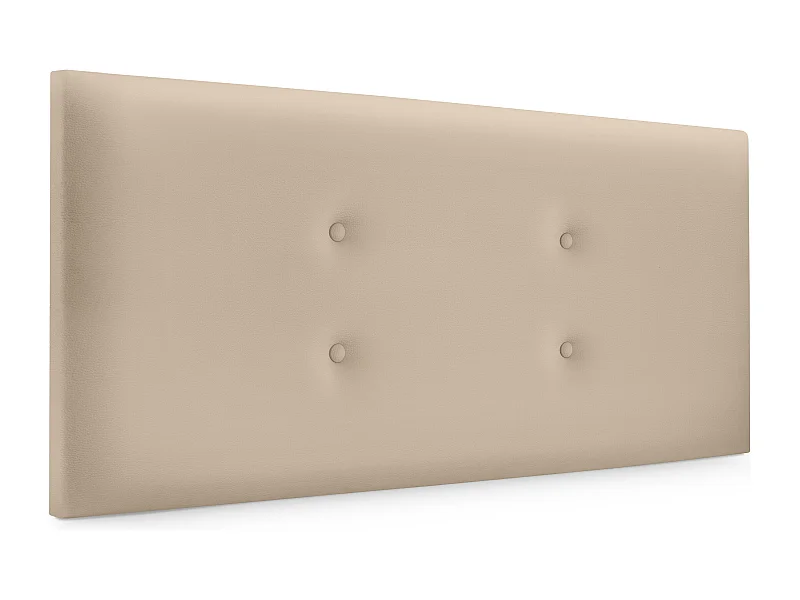 DHOME Tête de lit similicuir avec 2 rangées de boutons 95x50cm Lits 90 - Beig