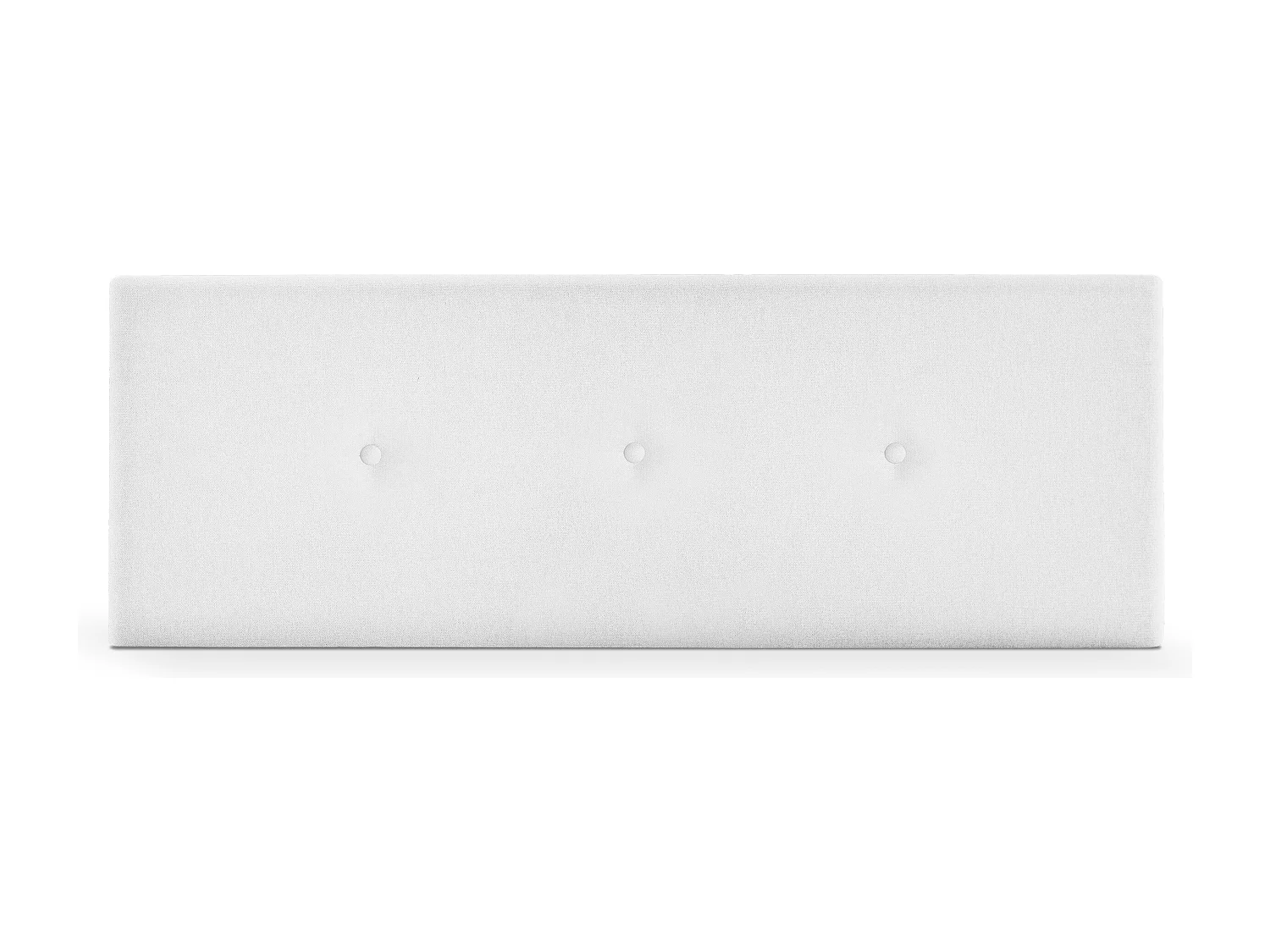 DHOME Aqualine Stoff Kopfteil glatt mit Knöpfen 145x50cm Betten 135/140 - Weiß