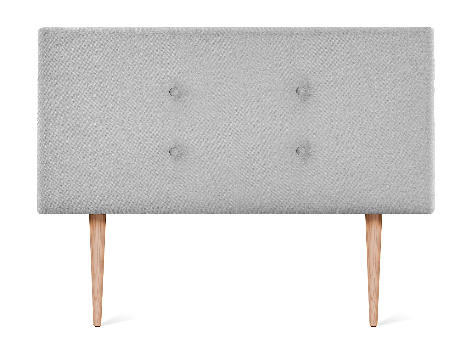 DHOME Aqualine Stoff-Kopfteil mit 2 Reihen von Knöpfen 90x105cm Mit Beinen Betten 80/90 - Perlgrau