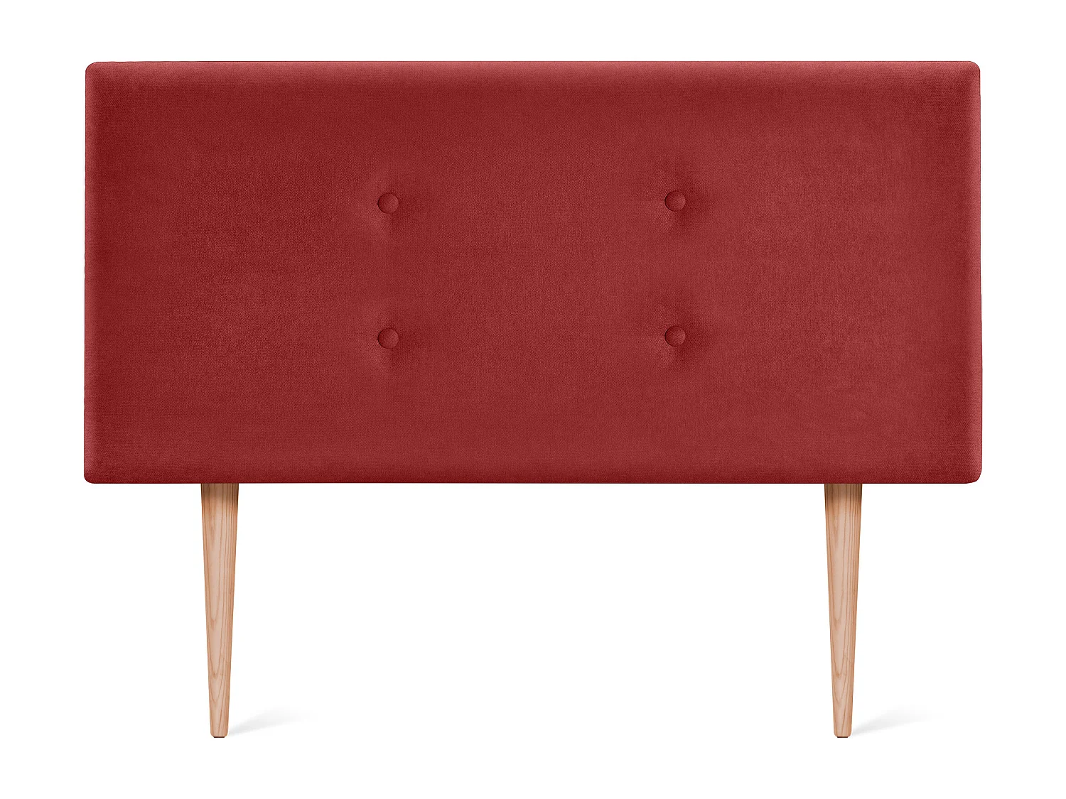 DHOME Hoofdeinde van Aqualine stof met 2 rijen knopen 95x105cm met bedpoten Bedden 90 - Rood