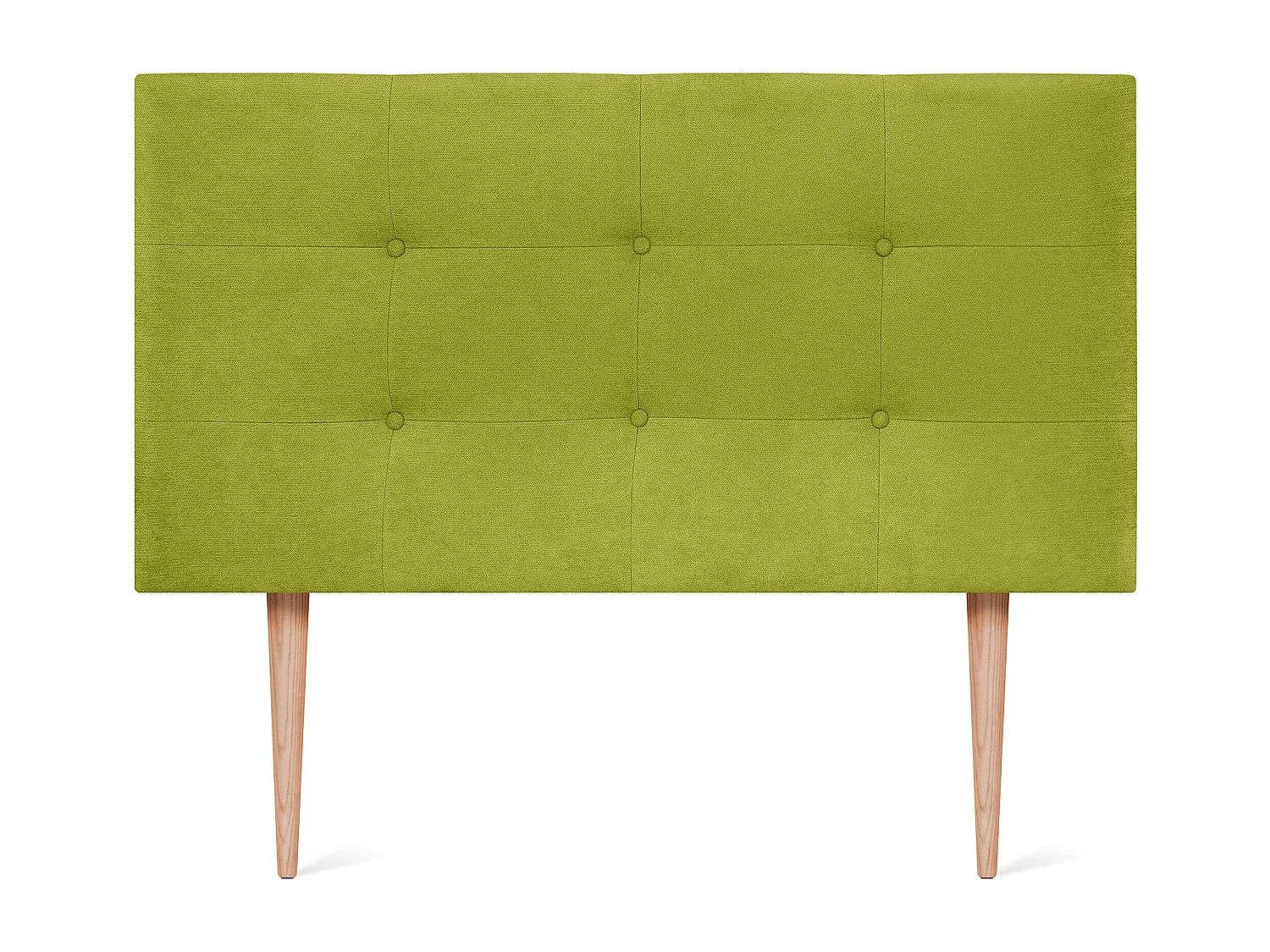 DHOME Tête de lit en tissu Aqualine Capitoné 110x115cm avec pieds Lits 105 - Pistache