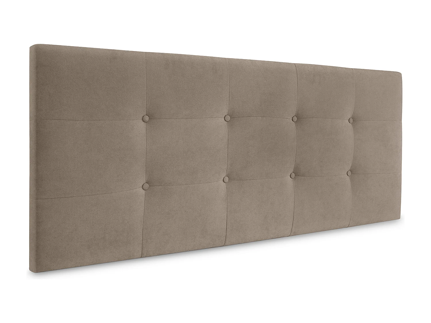 DHOME Hoofdeinde van Aqualine-stof glad tot op de vloer 145x120cm Bedden 135/140 - Mosterdgeel