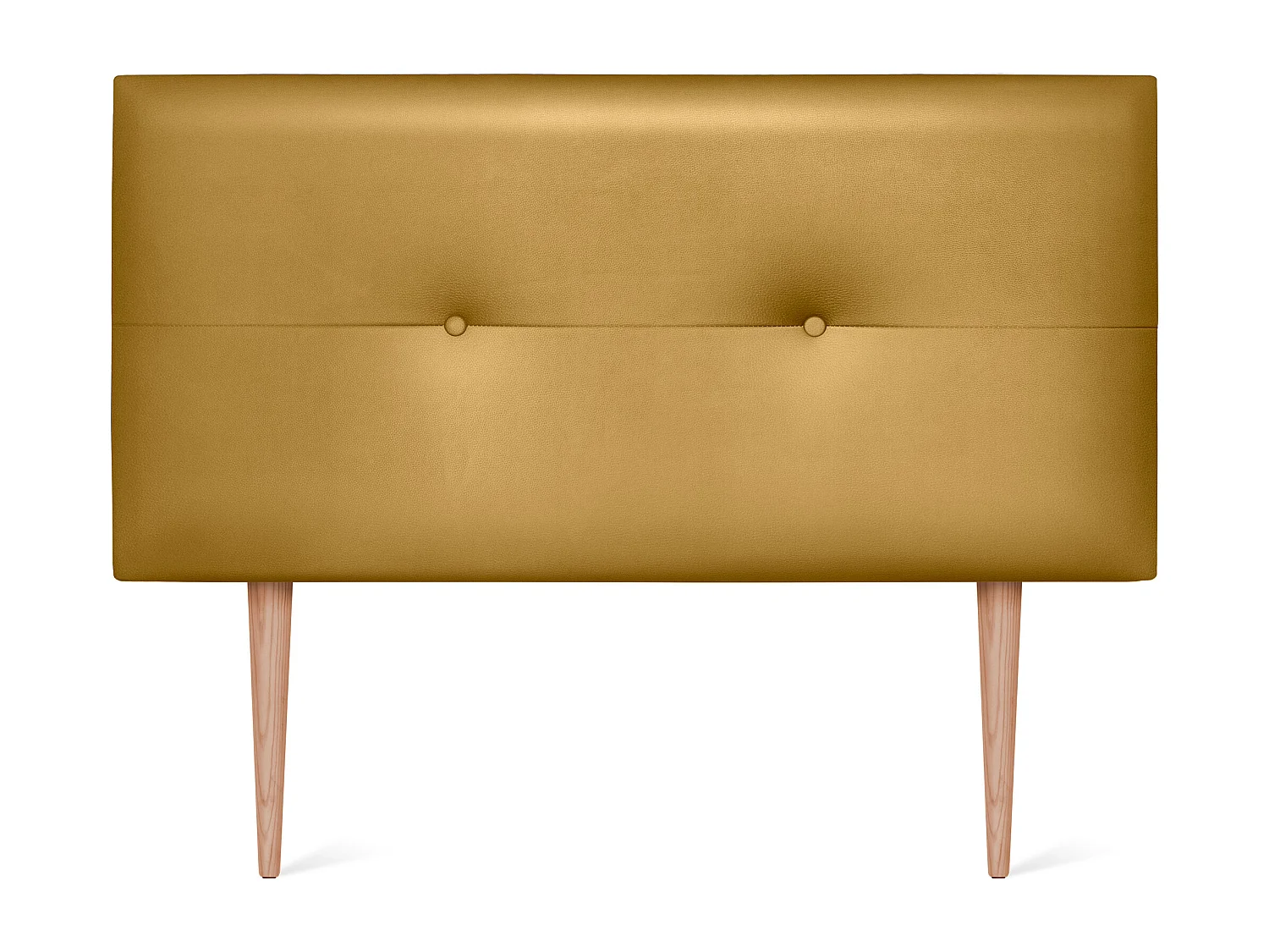 DHOME Cabeceira de  Couro sintético com Botões 95x105cm com Pernas Camas 90 - Dourado