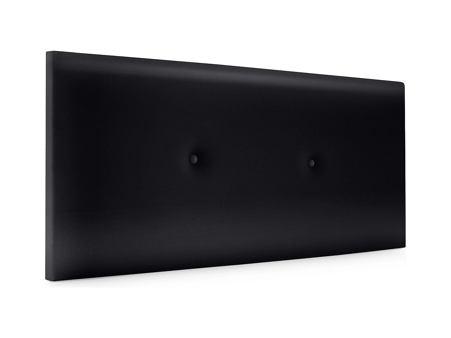 DHOME Tête de lit simili cuir lisse avec Boutons 110x50cm Lits 105 - Noir