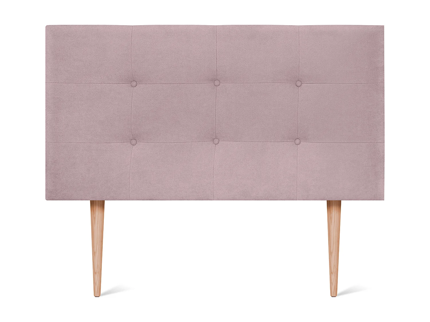 DHOME Testiera in tessuto capitonnè Aqualine 110x115 cm con gambe letto 105 - Salmone