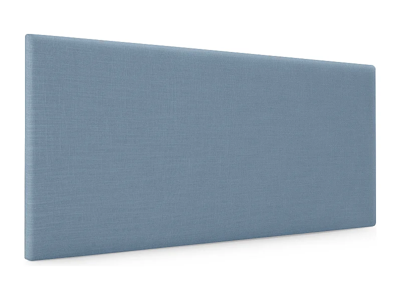 DHOME Schlichtes Kopfteil aus Naturleinen 110x50cm Betten 105 - Blau