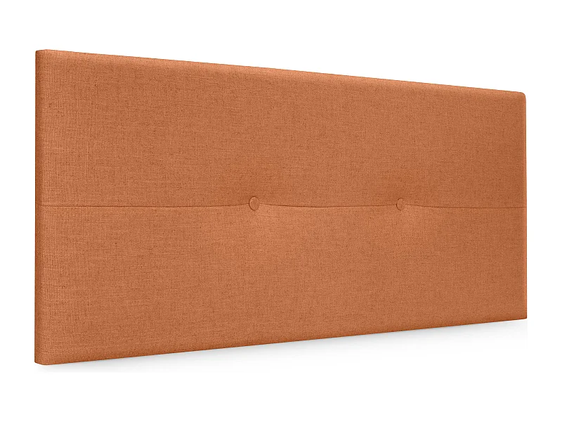 DHOME Kopfteil aus Naturleinen mit Knöpfen 105x50cm Betten 105 - Orange