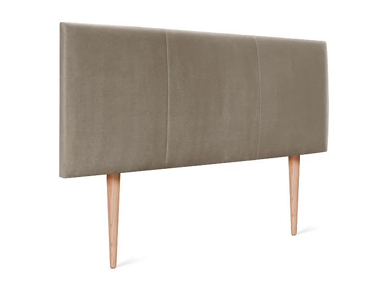 DHOME Cabecero de Terciopelo Liso con Tres Paneles 105x50cm Camas 105 - Beige