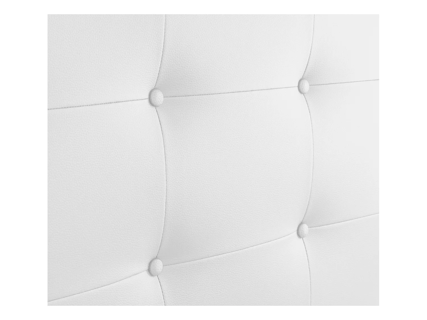 DHOME Testiera in de Similpelle Capitoné 105x115cm Con le gambe Letti 105 - Bianco