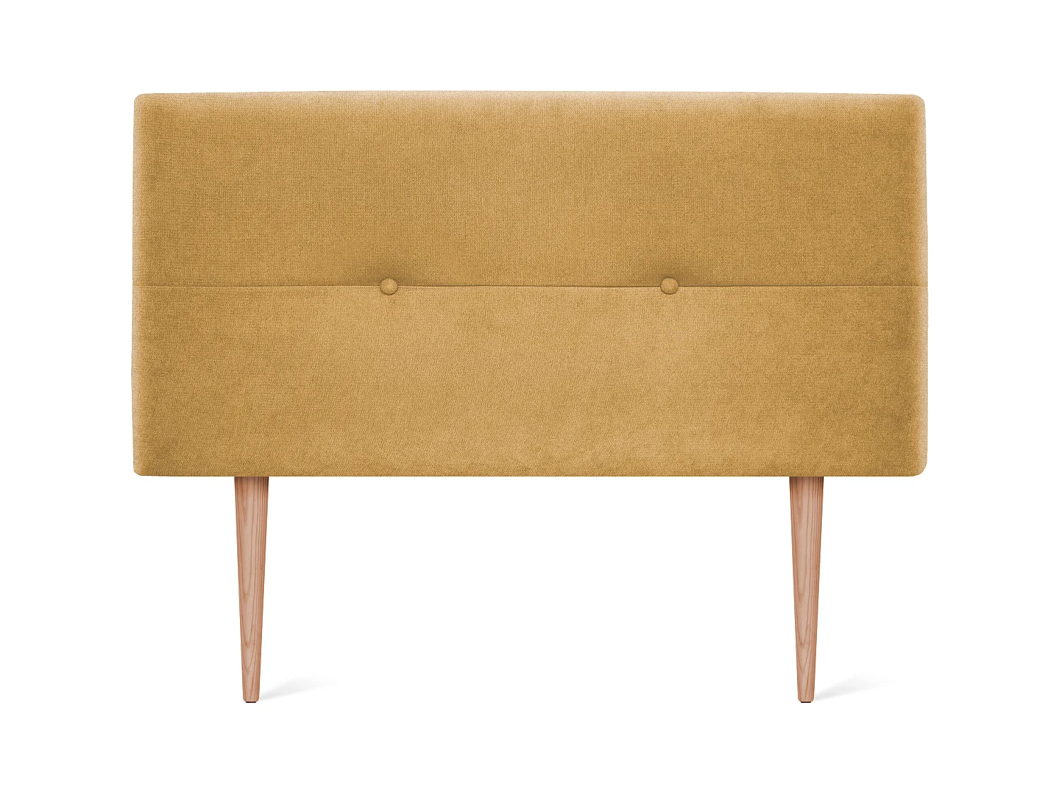 DHOME Aqualine Kopfteil aus Stoff mit Knöpfen 105x105cm Mit Beinen Betten 105 - Senf