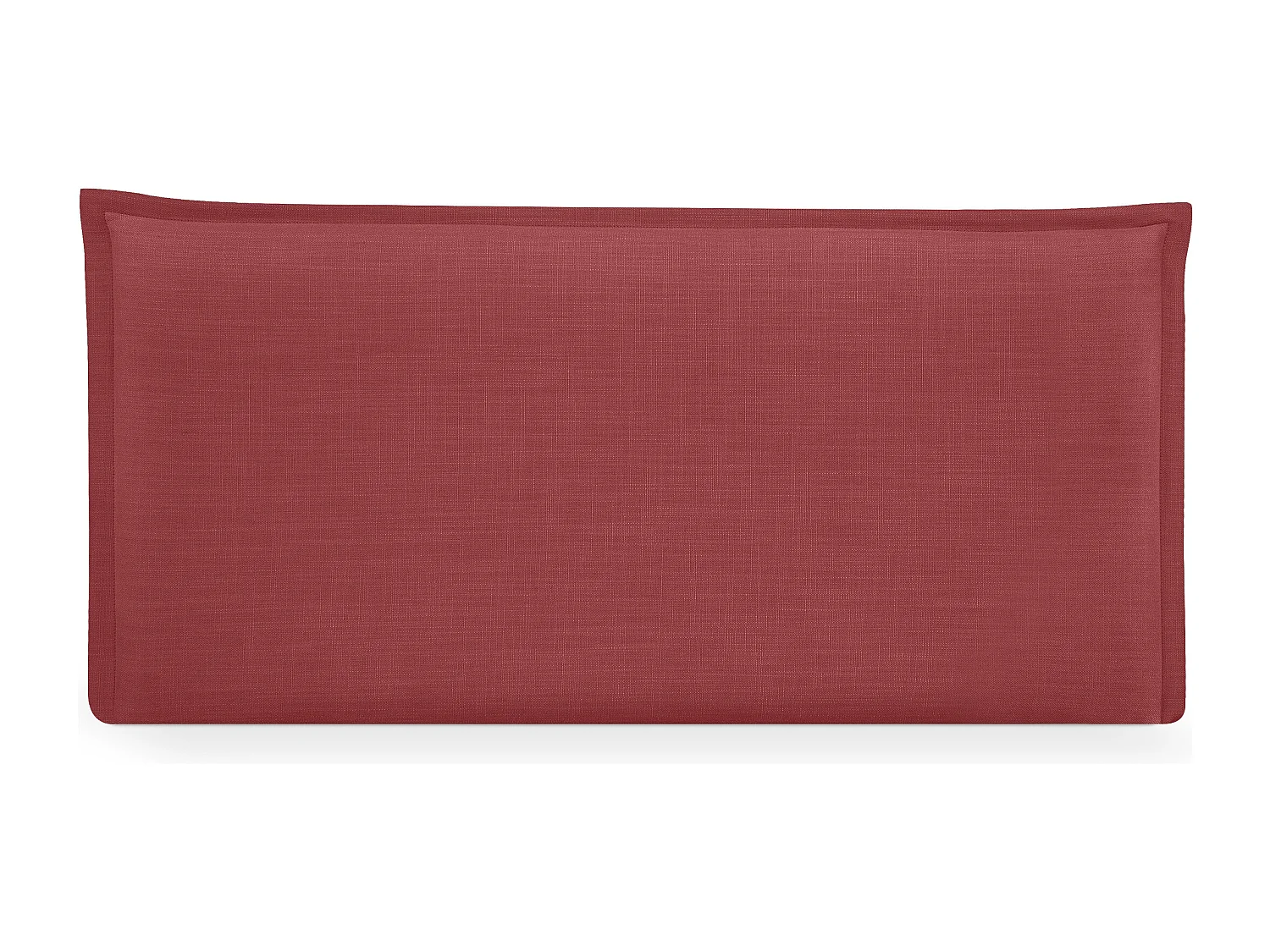 DHOME Glad natuurlijk linnen hoofdeinde met rand 80x50cm bedden 70/80/90 - Rood