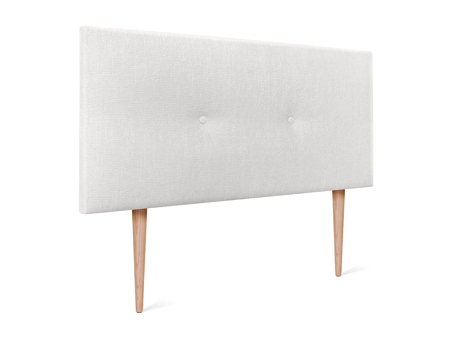 DHOME Tête de lit en laine naturelle avec Boutons 105x105cm avec pieds Lits 105 - Blanc